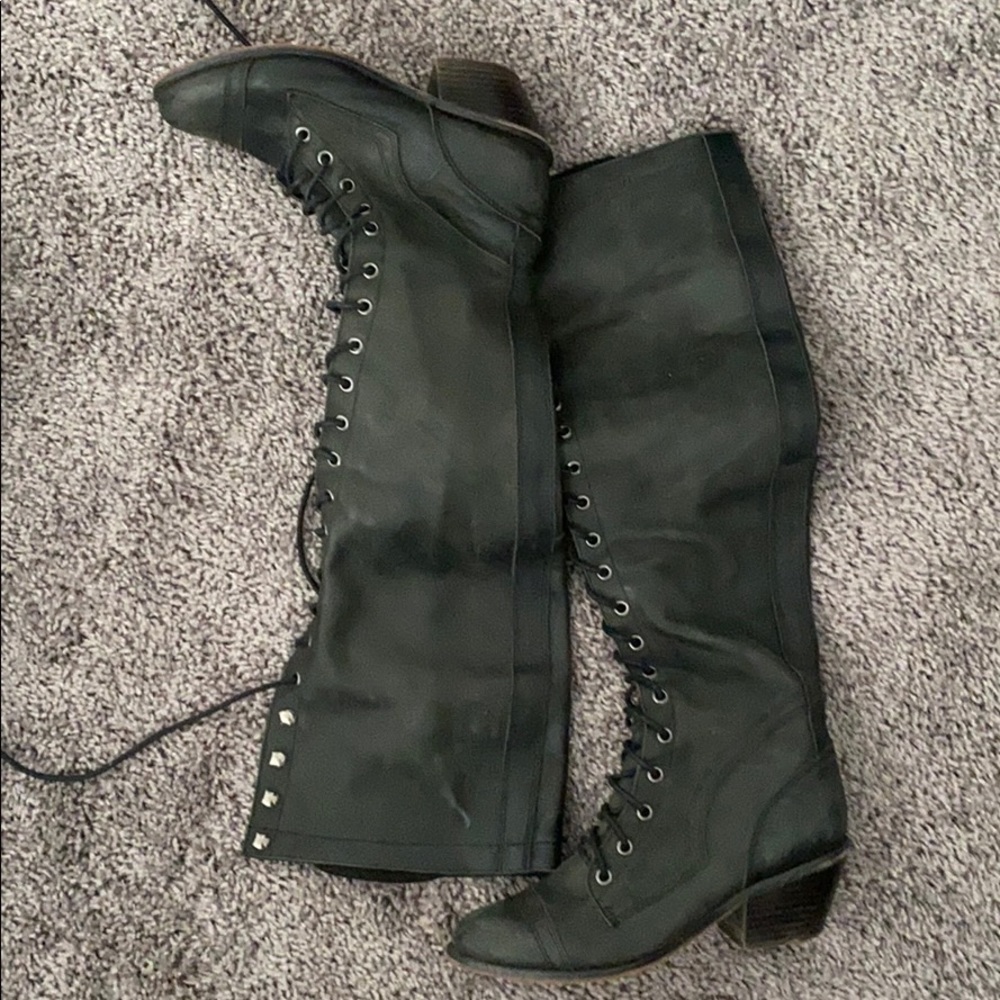 Free people joe leather lace up boots